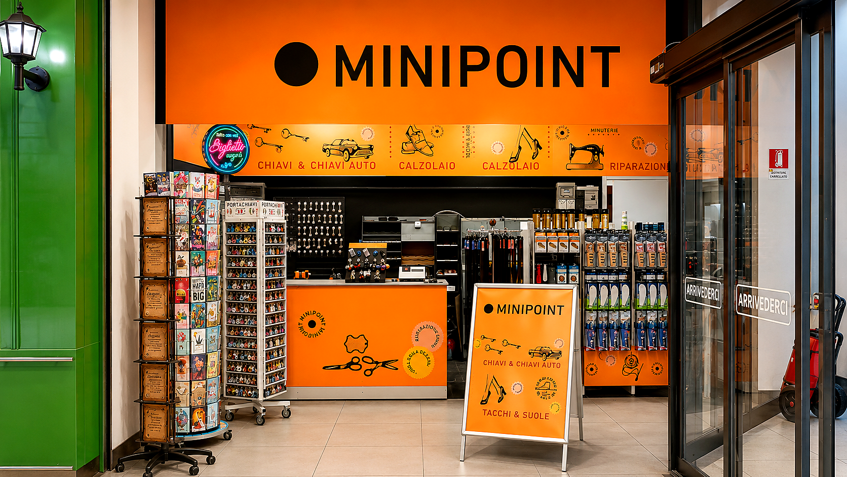 Punto vendita Minipoint all'interno di un centro commerciale